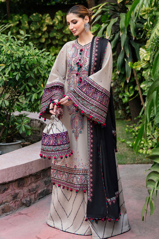 3  Piece Stitched Dhanak   Suit - Ready to Wear