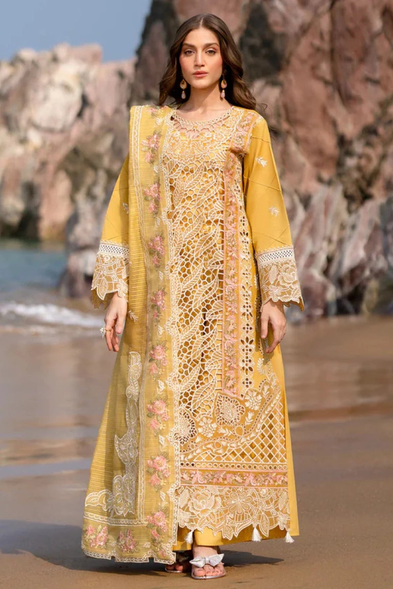 03-Piece Lawn Suit With Embroidery - Ready To Wear