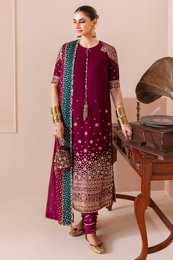 3 Piece Stitched Embroidered Dress - Ready To Wear