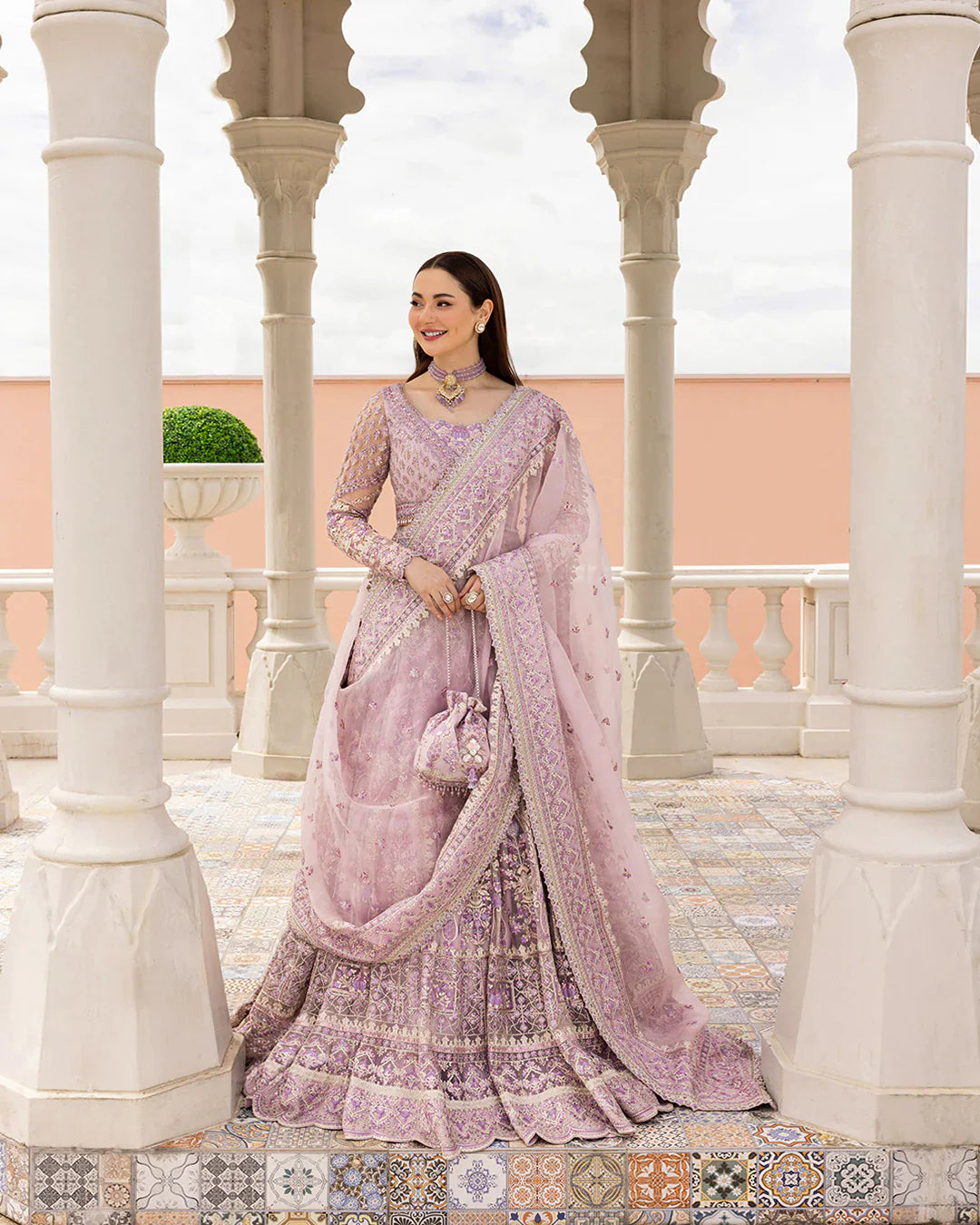 03-Piece Heavy Embroidered Pishwas With Organza Dupatta - Ready To Wear