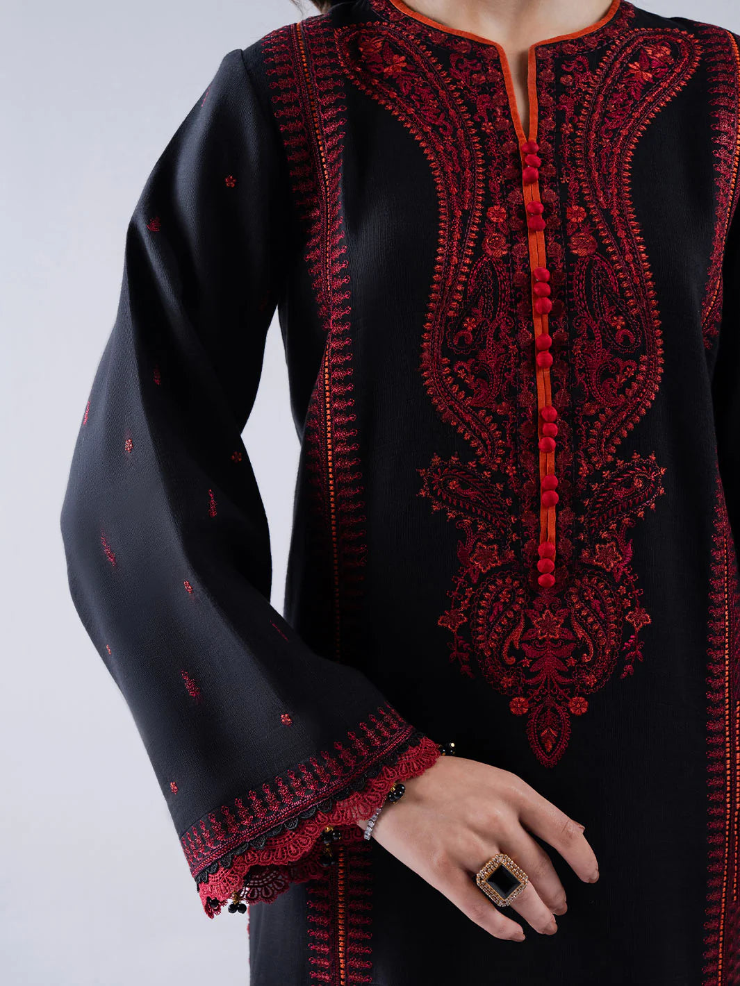 03-Piece Lawn Suit With Embroidery - Ready To Wear