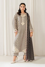 3 Piece Stitched Linen Dress - Ready To Wear