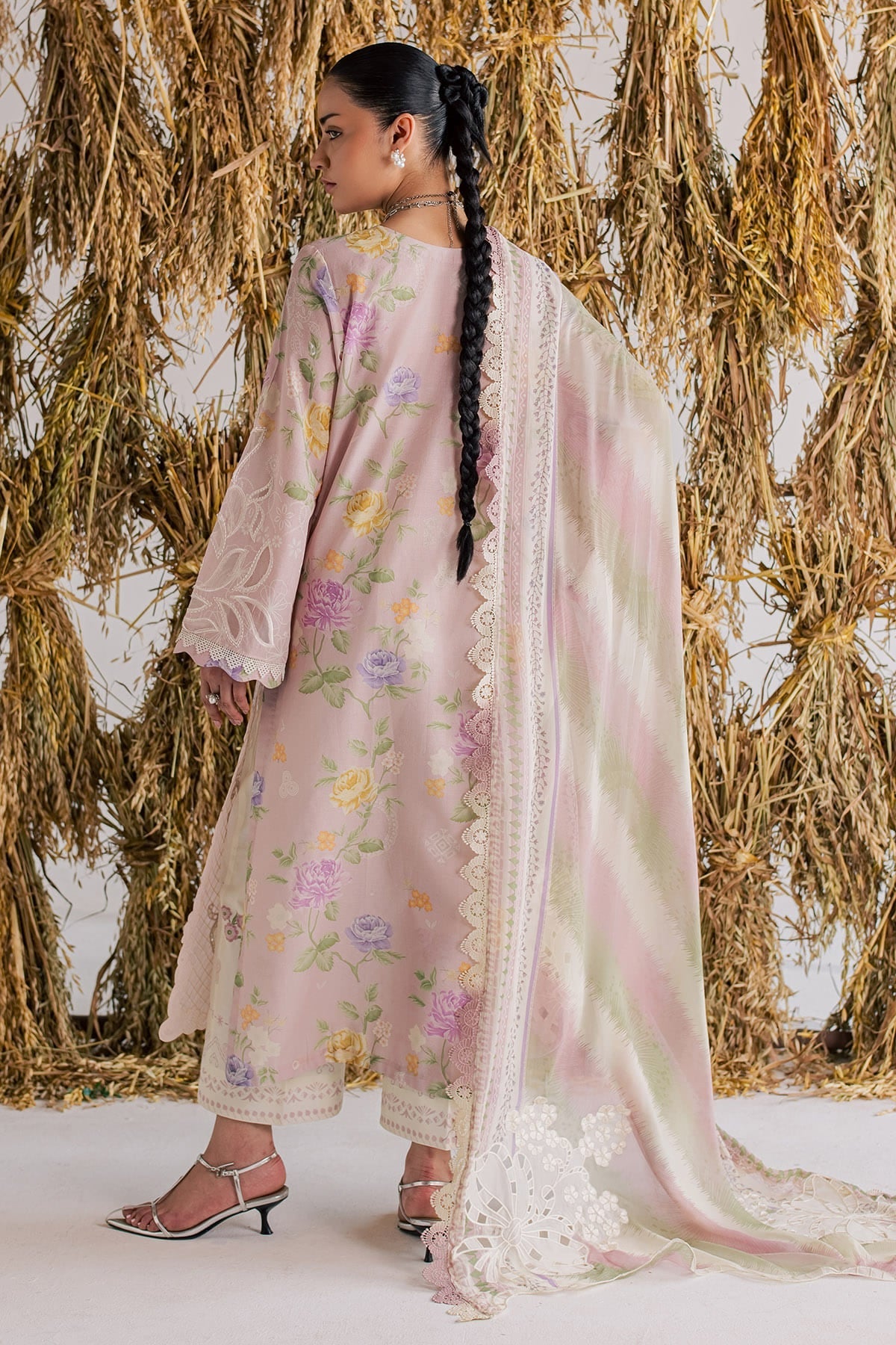 03 Piece Digital Printed Lawn Suit - Ready To Wear