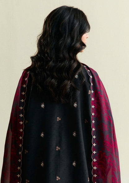 3 Piece Stitched Dhanak Embroidery Suit - Ready To Wear