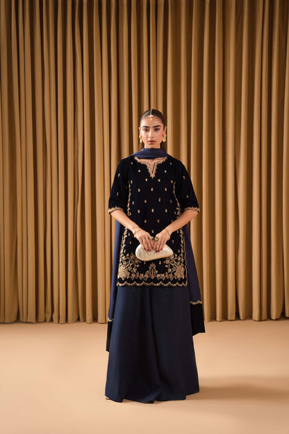 Luxury Hand-Embellished Micro Velvet Formal Suit