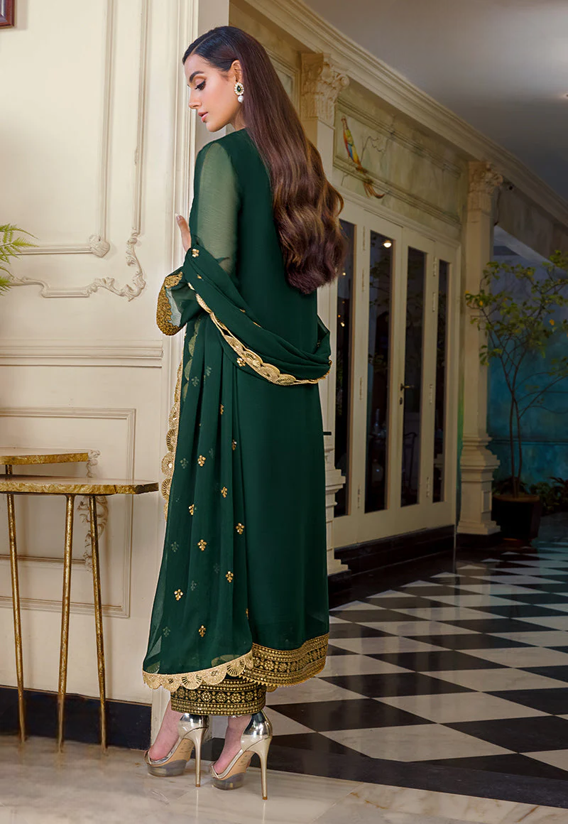 03-Piece Embroidered Chiffon Suit | Ready To Wear