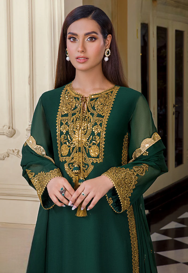 03-Piece Embroidered Chiffon Suit | Ready To Wear