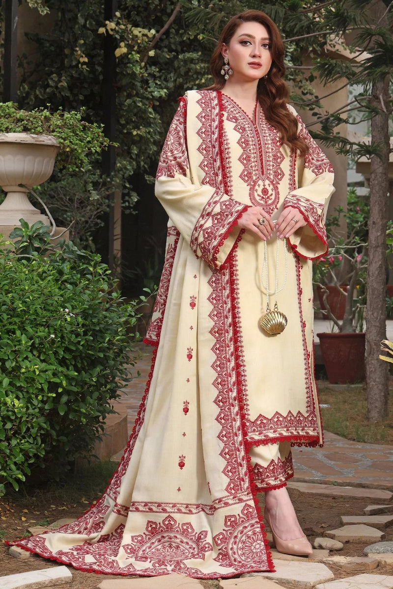 03-Piece Lawn Suit With Embroidery | Ready To Wear
