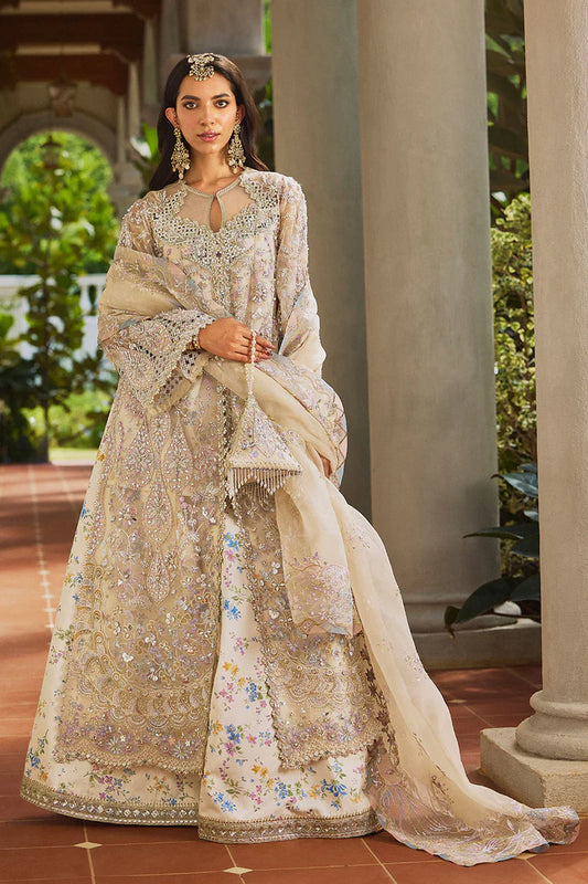 03-Piece Embroidered Hand Embellished With Organza Dupatta - Ready To Wear