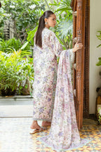 3 Piece Stitched Lawn Dress - Ready to Wear