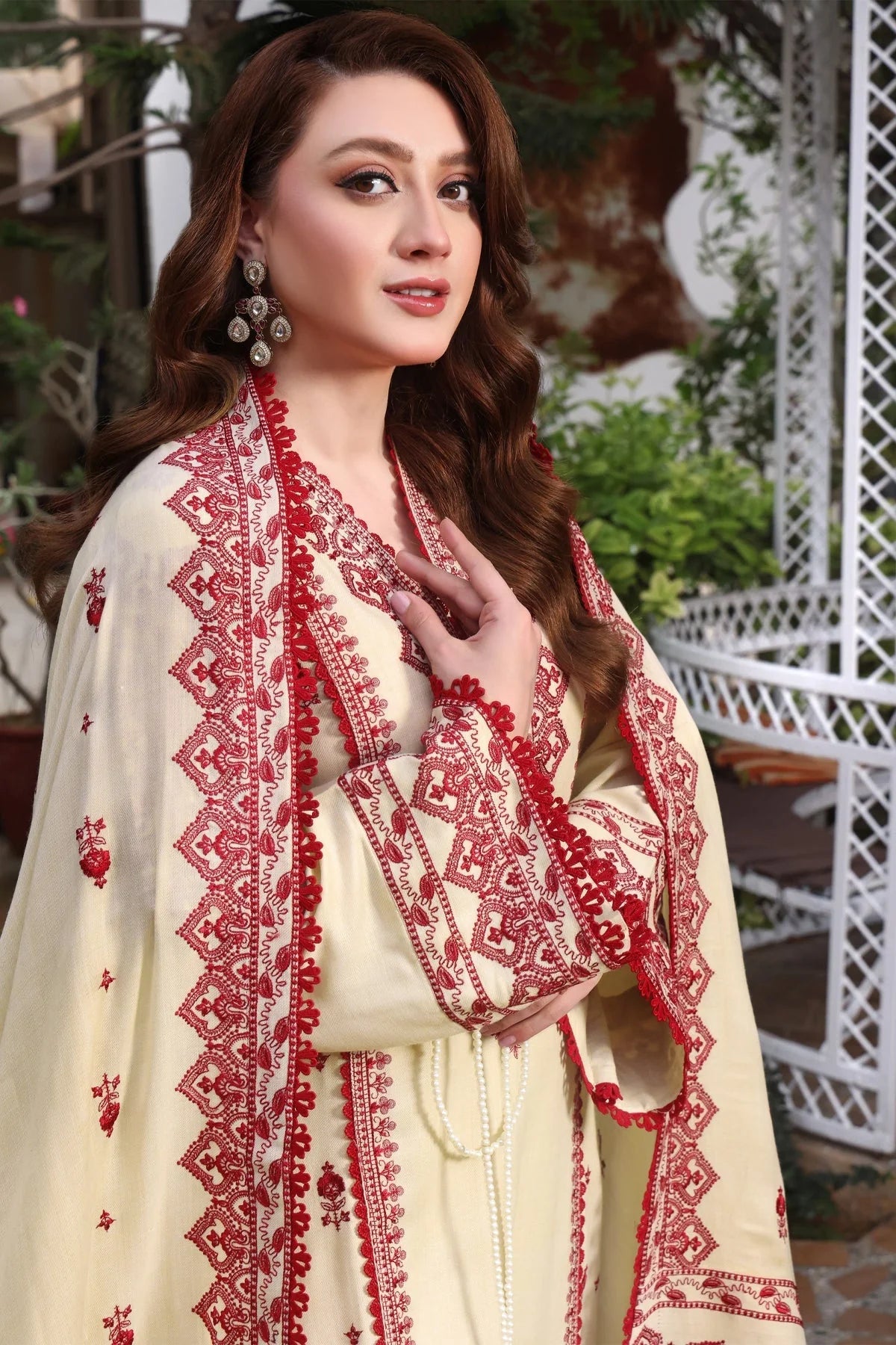 03-Piece Lawn Suit With Embroidery | Ready To Wear