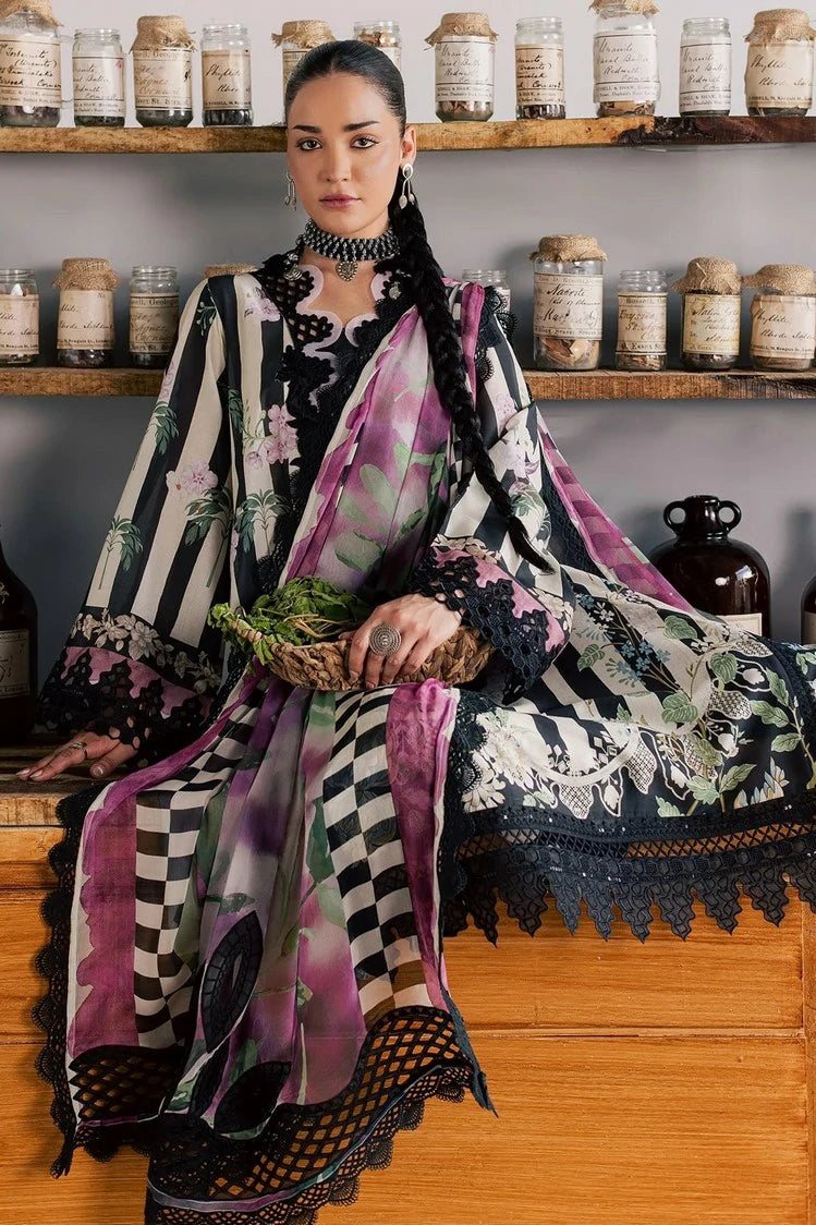 03-Piece Digital Printed Lawn Suit - Ready To Wear