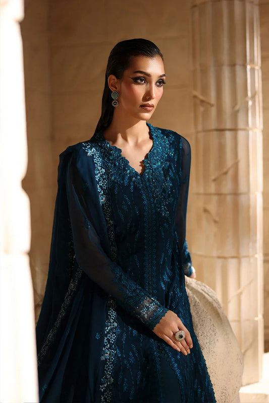 3 Piece Chiffon Suit With Chiffon Dupatta | Ready To Wear