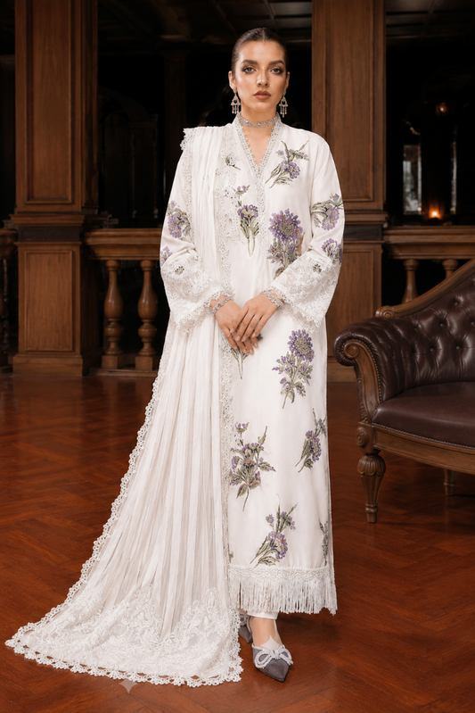 3-Piece Sheesha Silk Twin Sequined Embroidered Suit with Pallu Dupatta | Ready to Wear