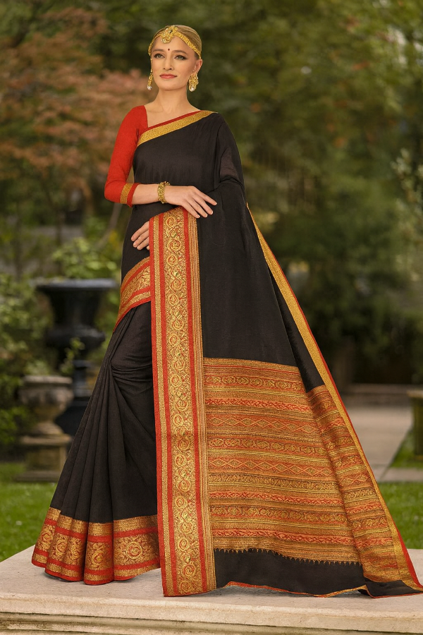 Indian Banarasi Stitched Saare - Ready To Wear