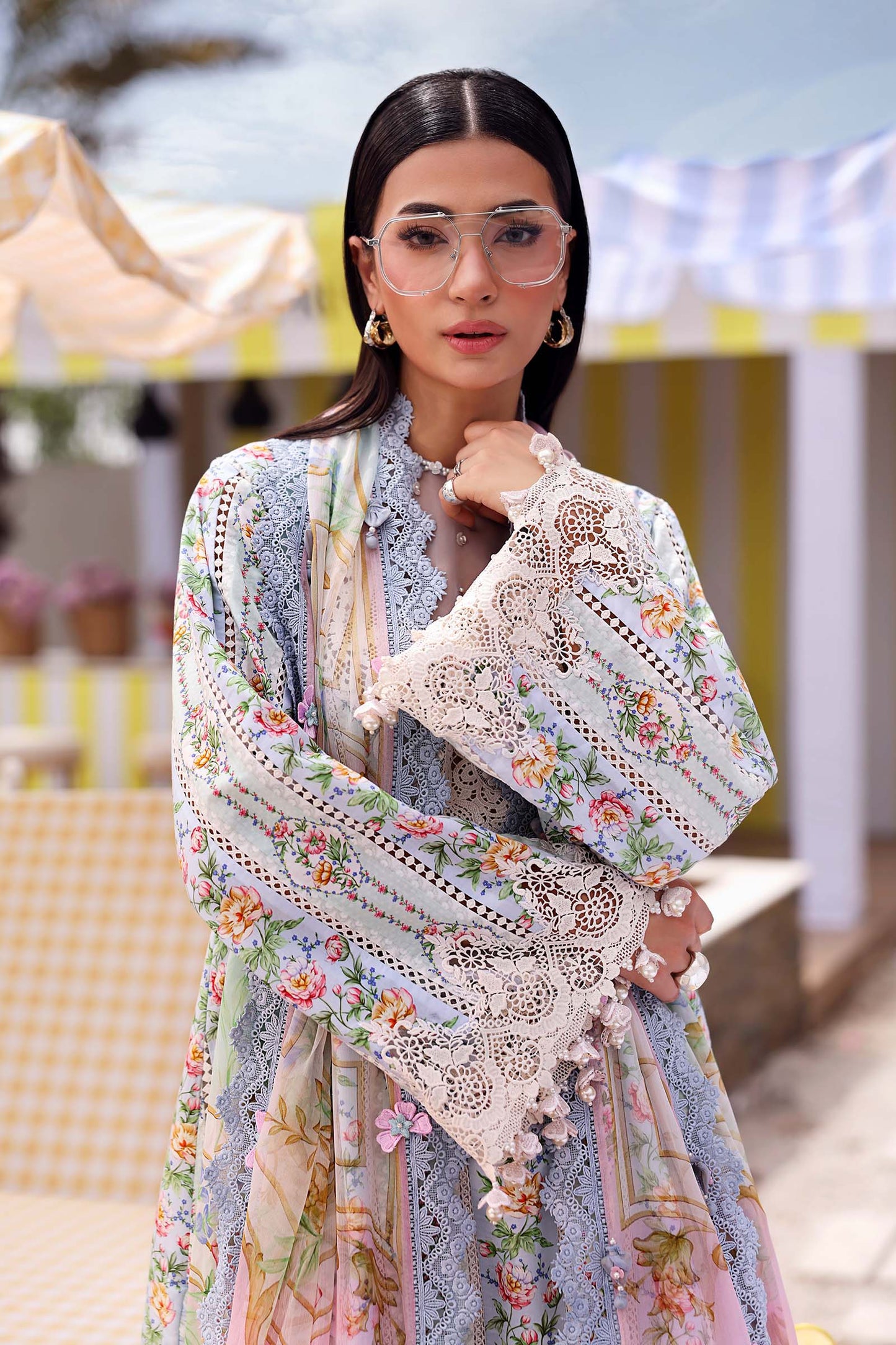 3 Piece  Printed Lawn Suit With Chiffon Dupatta | Ready To Wear