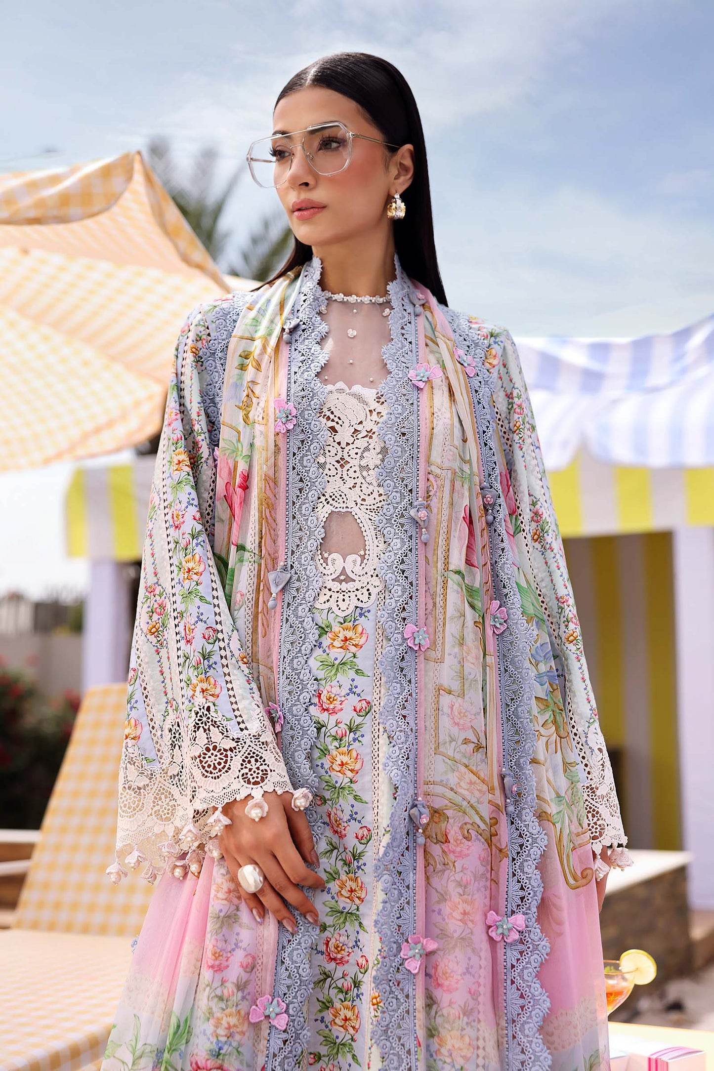 3 Piece  Printed Lawn Suit With Chiffon Dupatta | Ready To Wear