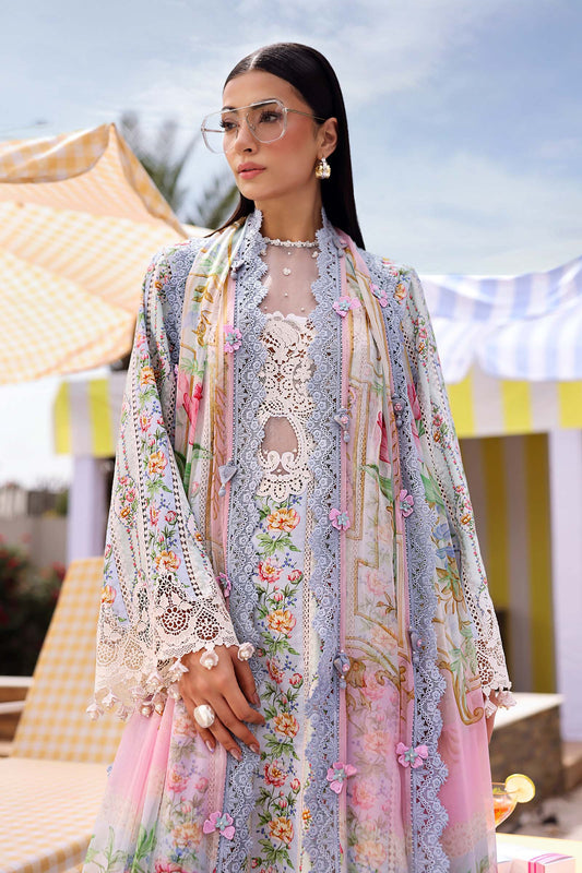 3 Piece  Printed Lawn Suit With Chiffon Dupatta | Ready To Wear