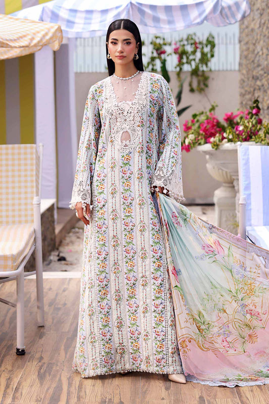 3 Piece  Printed Lawn Suit With Chiffon Dupatta | Ready To Wear