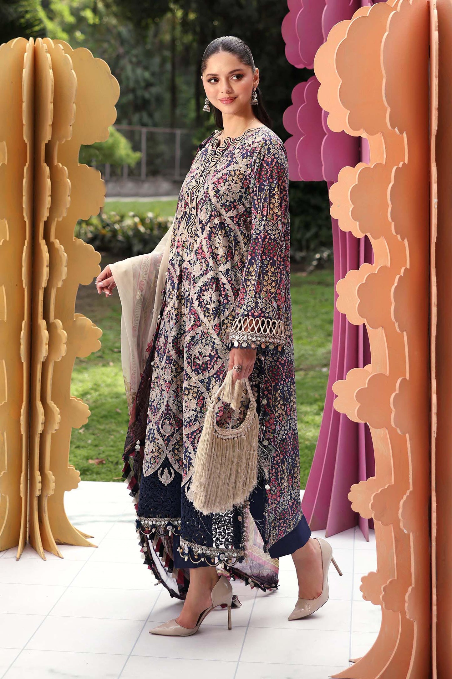 03-Piece Printed Lawn Suit With Chiffon Dupatta | Ready To Wear