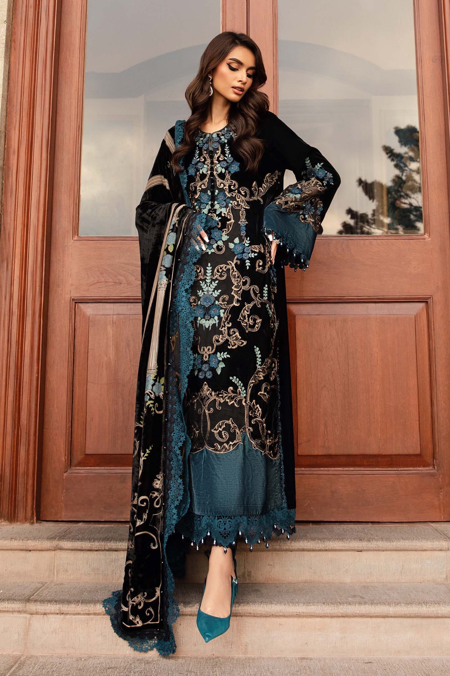 Lawn Embroidered Stiched 3 pieces Suit