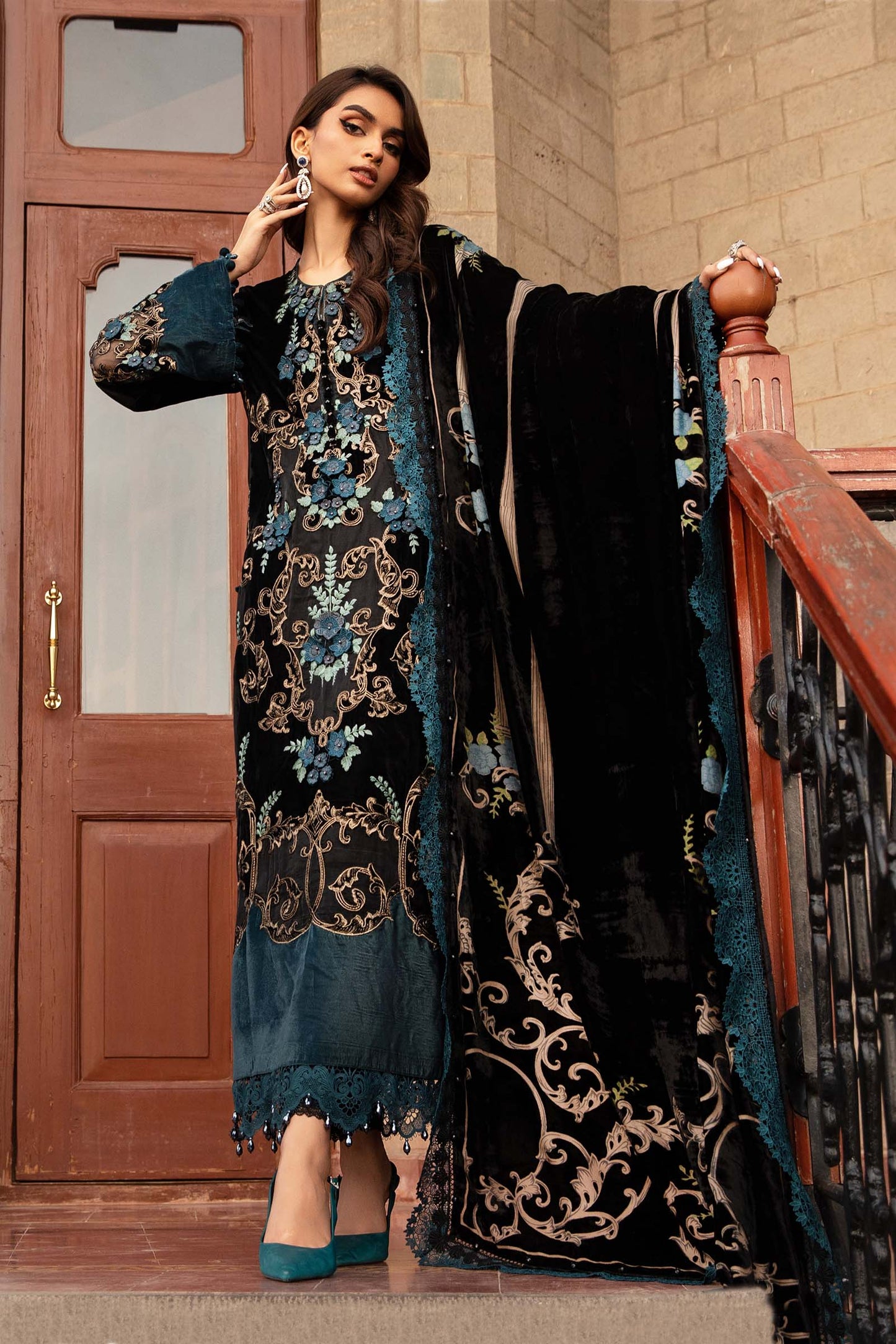Lawn Embroidered Stiched 3 pieces Suit
