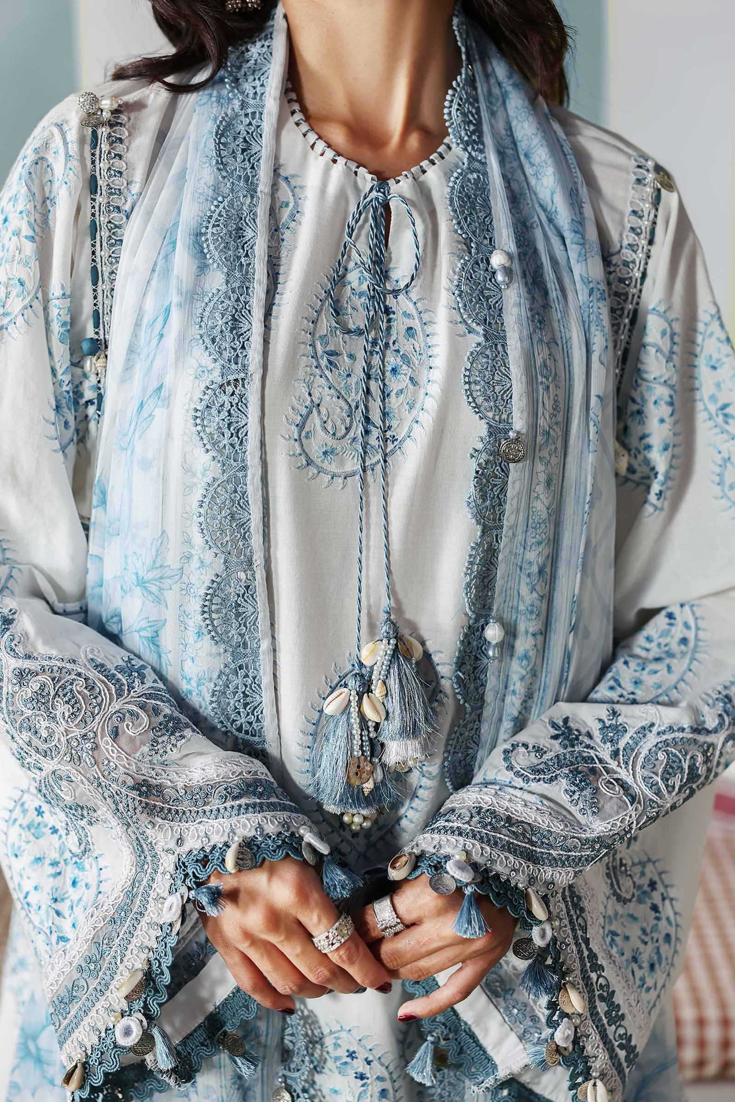 03-Piece Printed Lawn Suit With Chiffon Dupatta | Ready To Wear