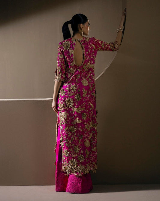 Handcrafted Raw Silk Luxury Wedding Ensemble - Ready To Wear