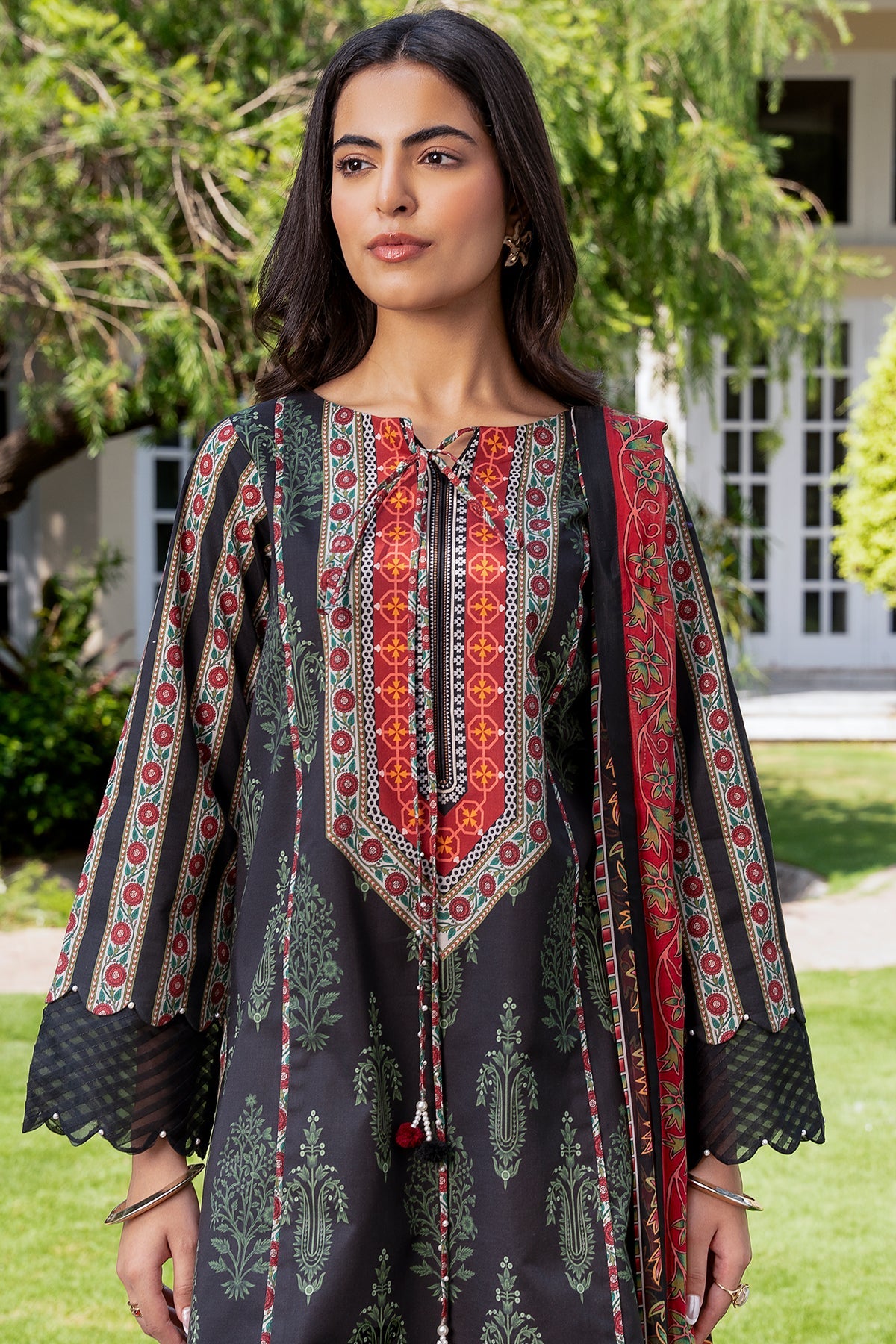 03 Piece Swiss Lawn Suit - Ready To Wear