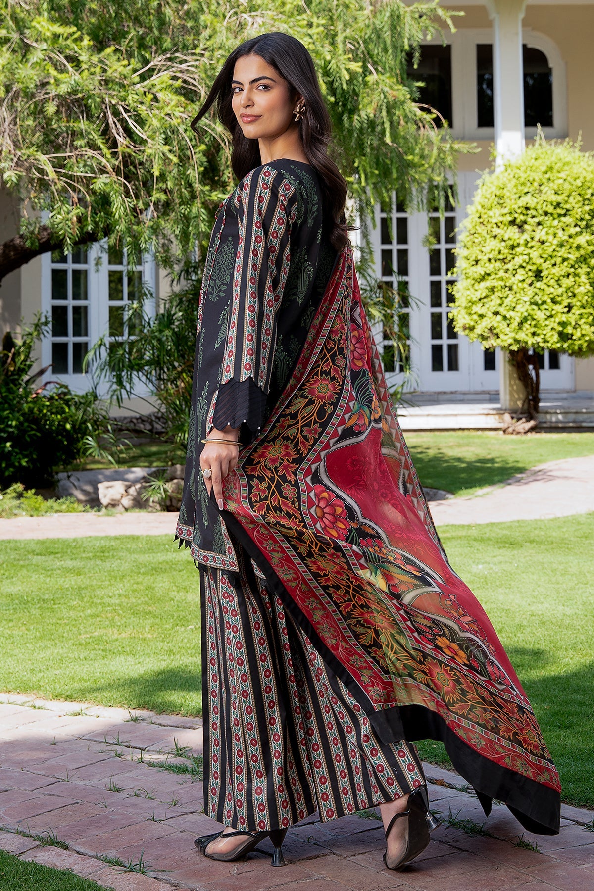 03 Piece Swiss Lawn Suit - Ready To Wear