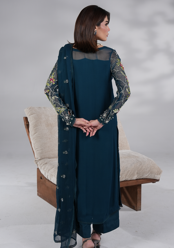 3 Piece Embroidered Chiffon Suit Ready To Wear