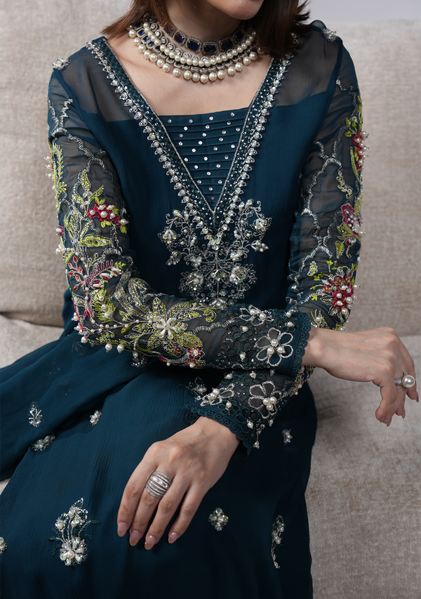3 Piece Embroidered Chiffon Suit Ready To Wear