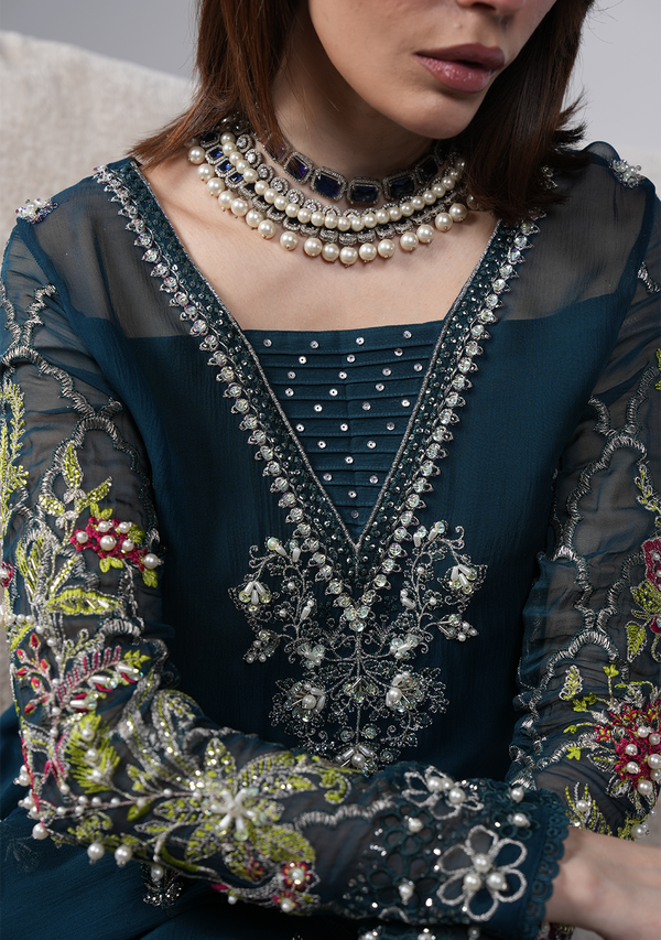 3 Piece Embroidered Chiffon Suit Ready To Wear