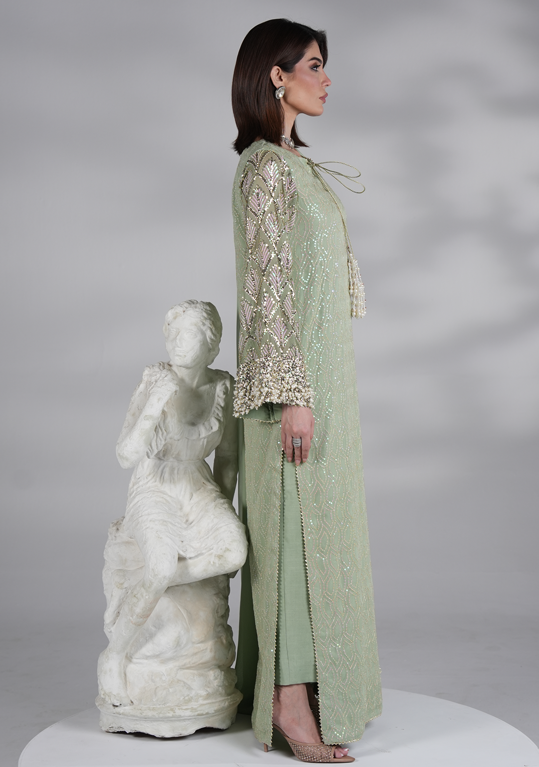 3 Piece Chiffon Suit | Stitched