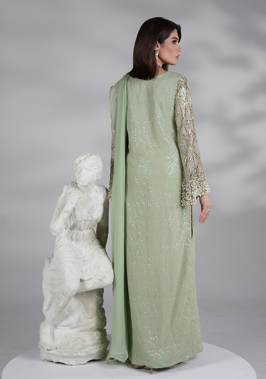 3 Piece Chiffon Suit | Stitched