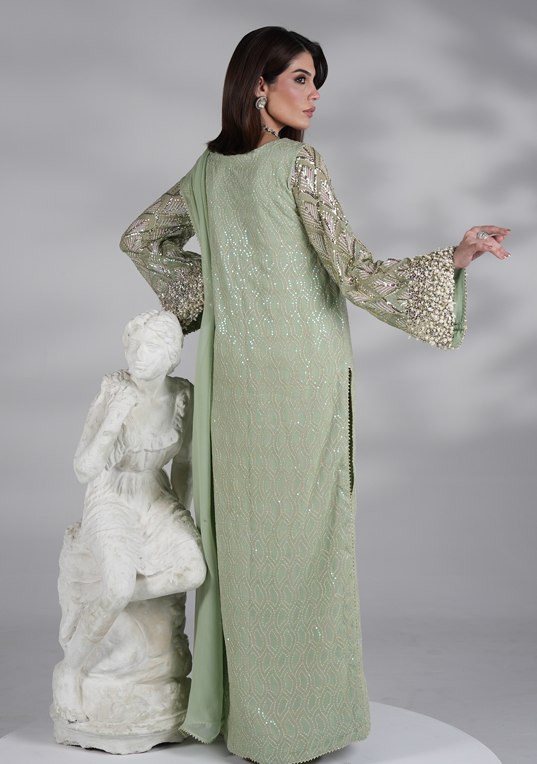 3 Piece Chiffon Suit | Stitched
