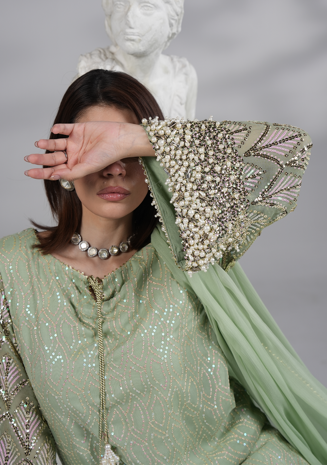 3 Piece Chiffon Suit | Stitched