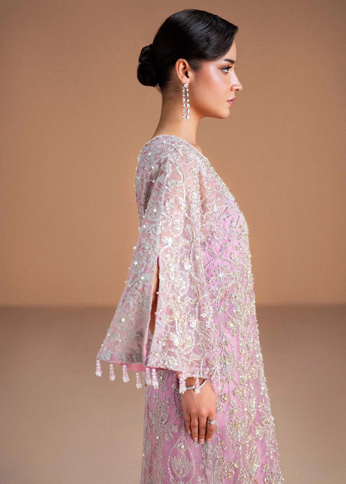 02-Piece Heavy Embroidered Organza - Ready To Wear