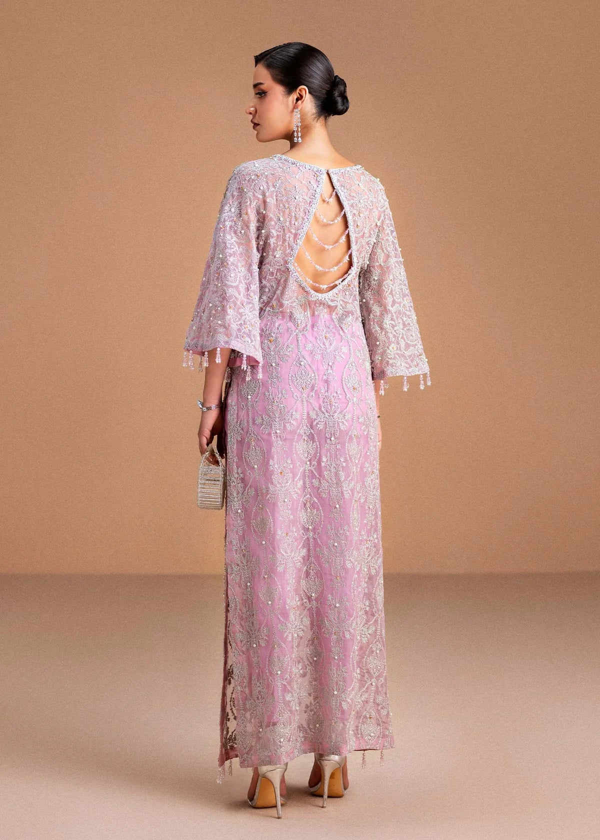 02-Piece Heavy Embroidered Organza - Ready To Wear