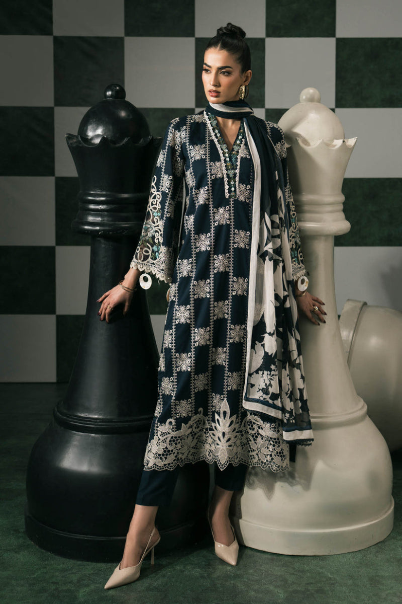 Dhank Black Embroidered 3-Piece  Suit | Ready-to-Wear