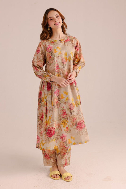 2  Piece Stitched Printed Cotton Lawn Suit -  Ready to Wear