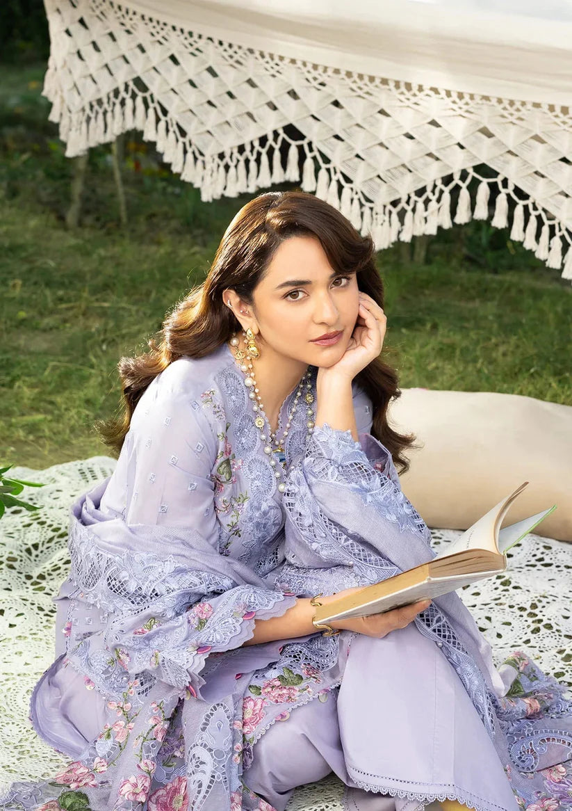 03-Piece Lawn Suit With Jacquard Dupatta | Ready To Wear