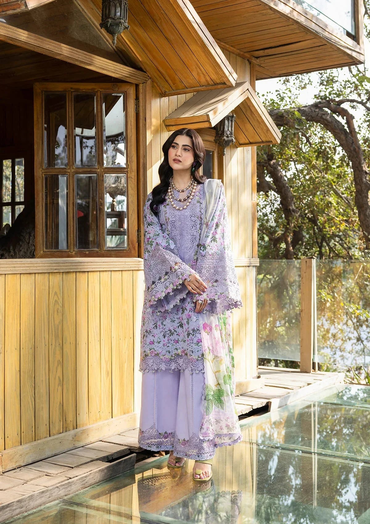 03-Piece Printed Lawn Suit With Embroidery | Ready To Wear