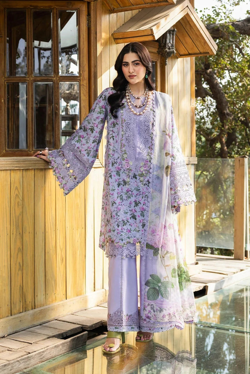 03-Piece Printed Lawn Suit With Embroidery | Ready To Wear