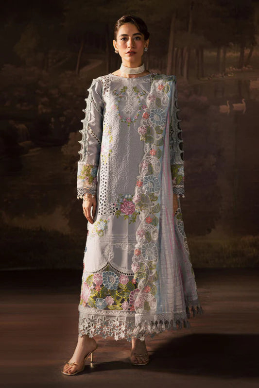 3Pcs Chikankari Multi Embroidery Cotton Lawn Dress