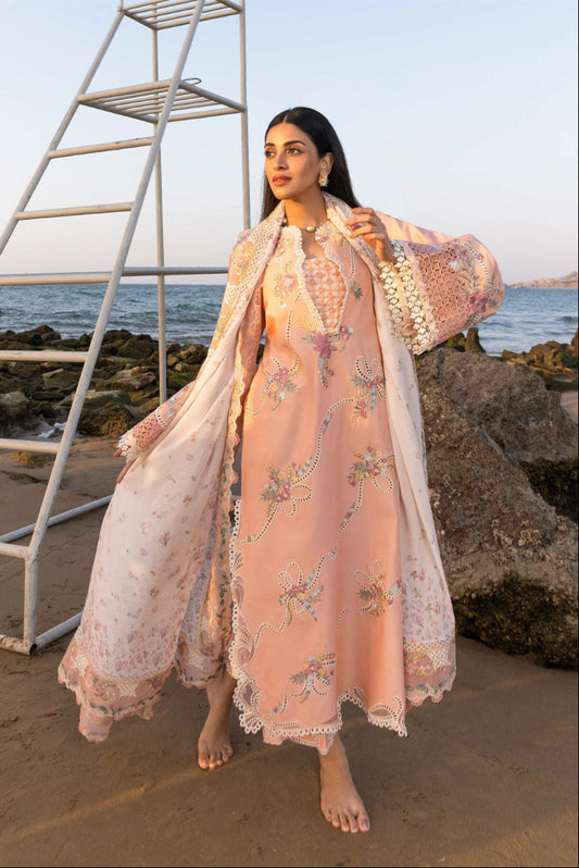 3PC Luxury Embroidered Chikankari Lawn Dress