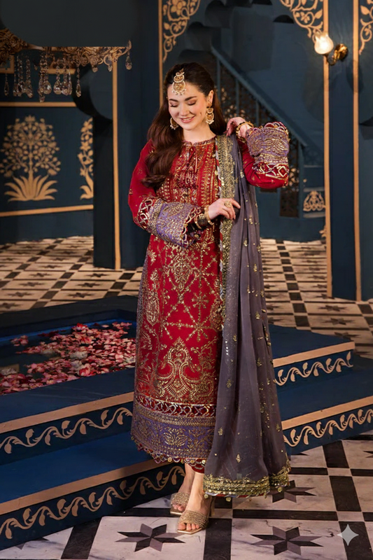 3 Piece Stitched Lawn Cotton  suit - Ready to Wear