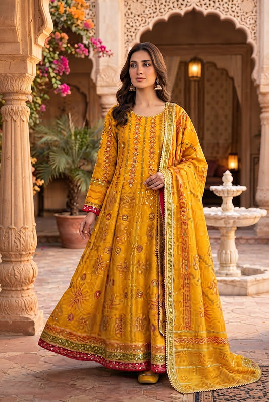 Chiffon Glamour – Premium Embroidered Maxi | Ready to Wear