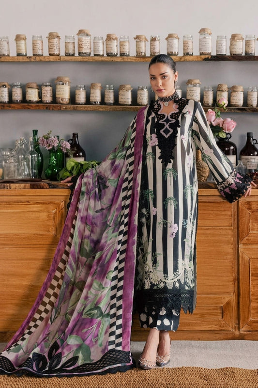03-Piece Digital Printed Lawn Suit - Ready To Wear