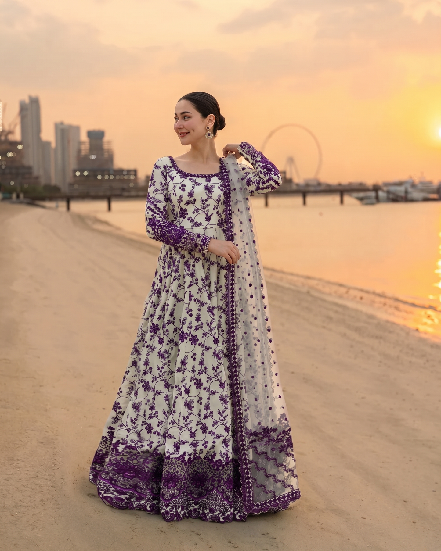 03-Piece Lawn Suit ( Maxi Style ) - Ready To Wear